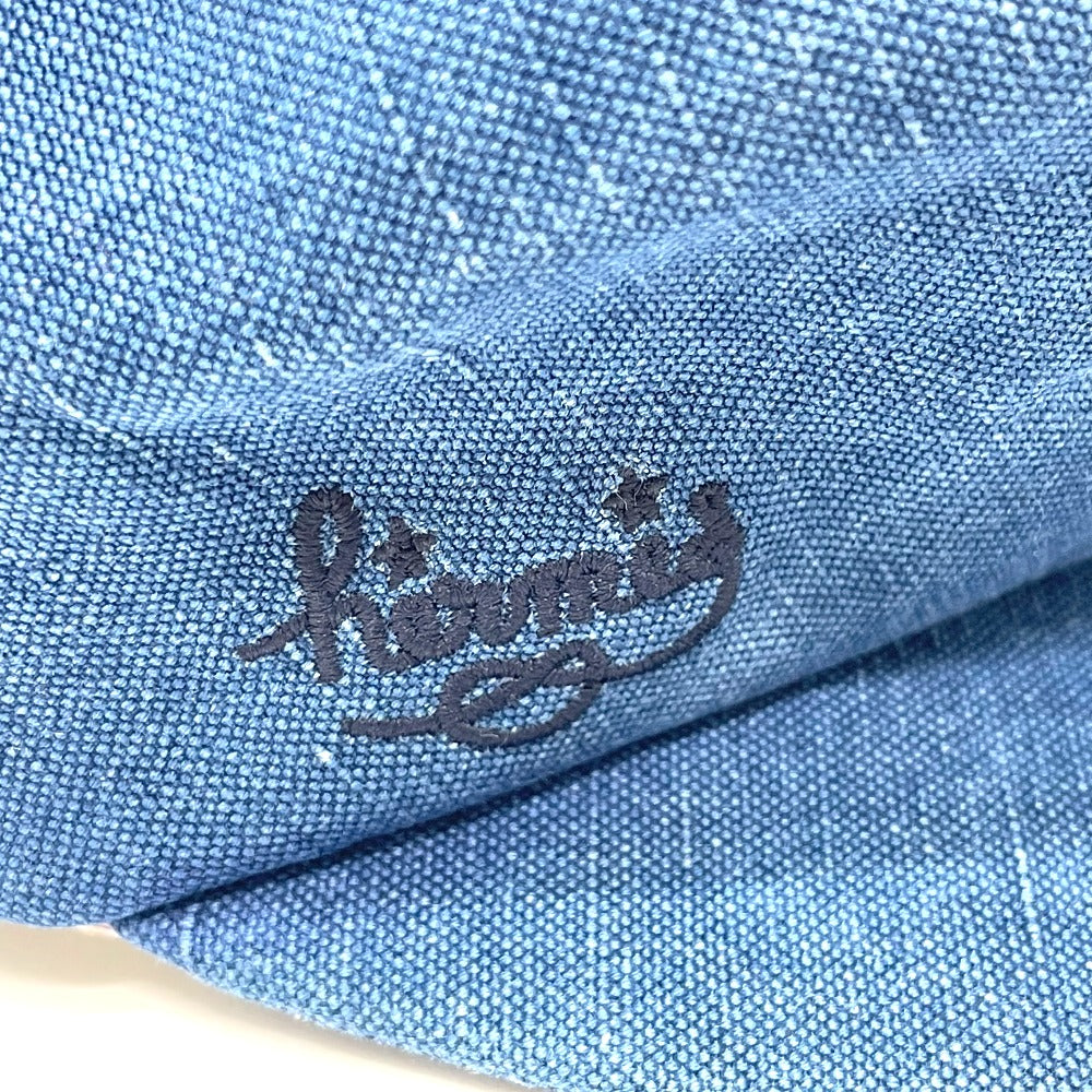 HERMES hat hemp blue Casquette Women 56 Used Authentic