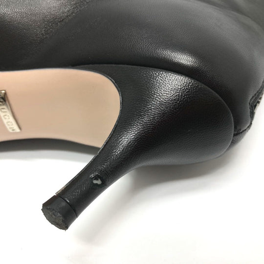 GUCCI boots 452915 leather Red x black shoes King Snake Women 35.5 Used Authentic