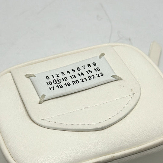 Maison Margiela Waist bag S56WB0013 leather white Gram slam Women Used Authentic