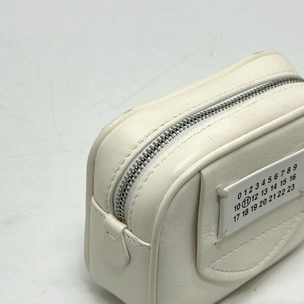 Maison Margiela Waist bag S56WB0013 leather white Gram slam Women Used Authentic