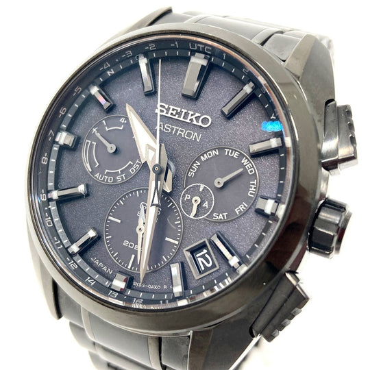 SEIKO Watches Solar Powered Radio Watch SBXC069/5X53-0AV0 titanium black Astron Global Line Day Date GPS black dial