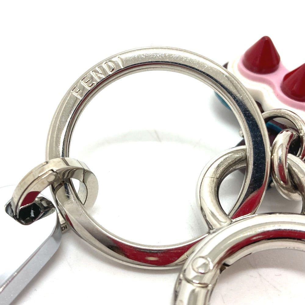 FENDI key ring 12473513 Rubber, Leather multicolor logo With studs USB Women Used Authentic