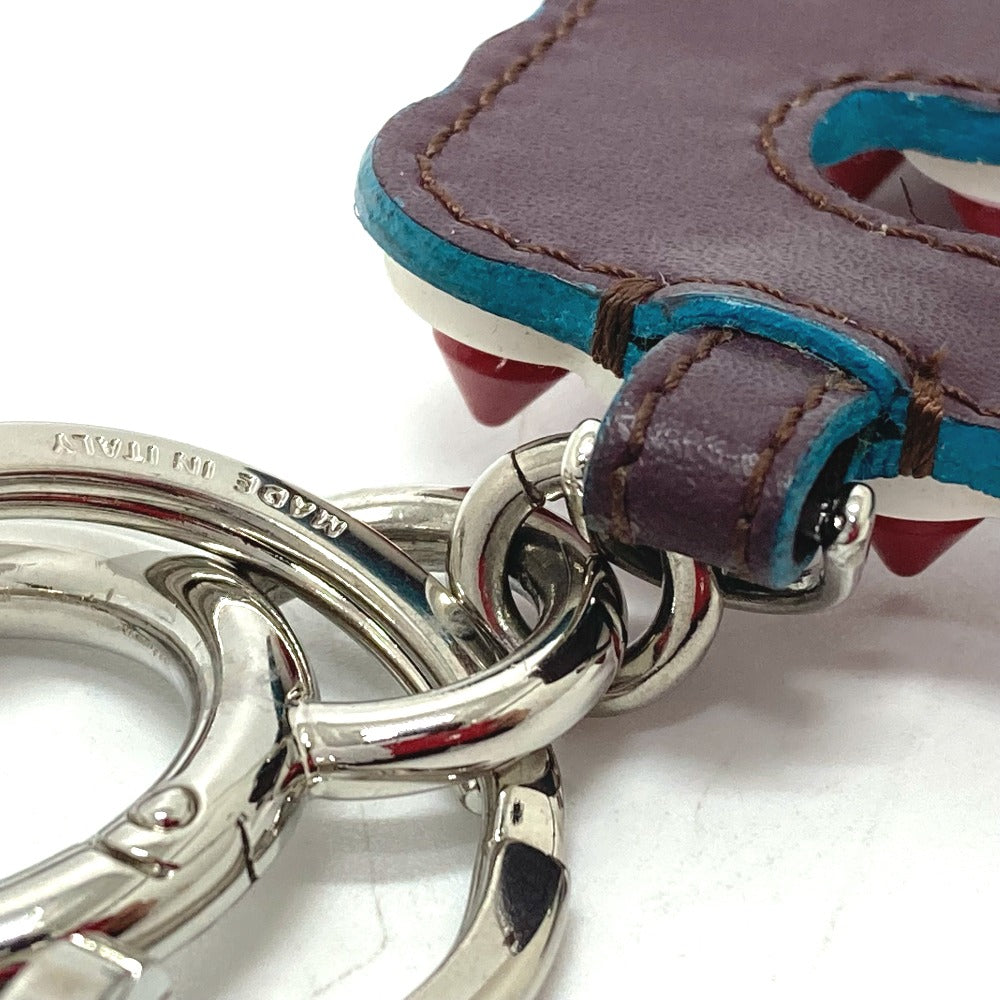 FENDI key ring 12473513 Rubber, Leather multicolor logo With studs USB Women Used Authentic