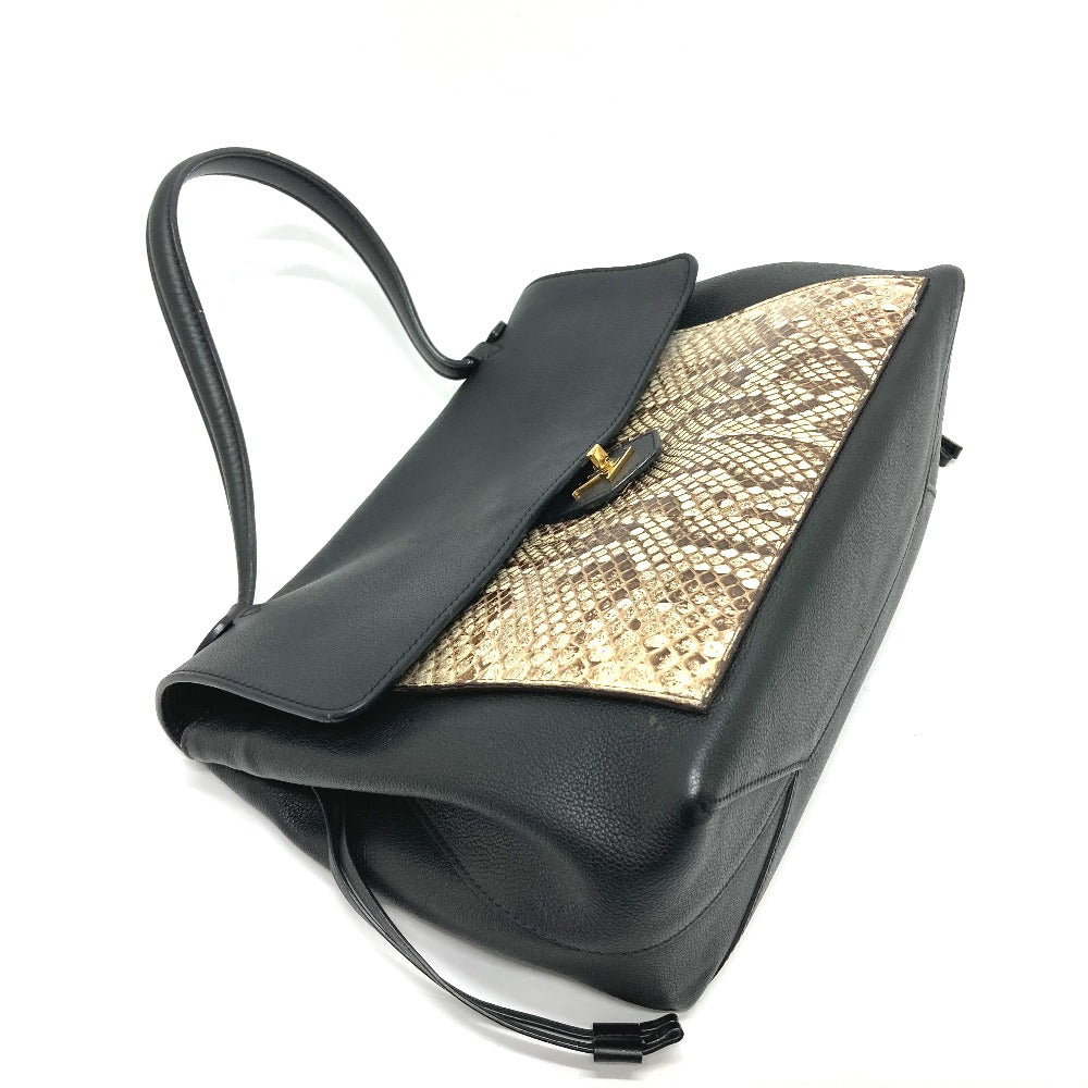 LOUIS VUITTON Handbag N92280 leather black logoMetal Rock Me MM Women Used Authentic