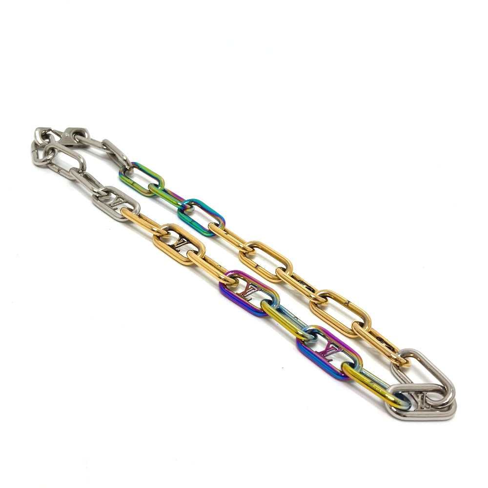 LOUIS VUITTON Necklace M80177 metal multicolor Collier Signature Chain mens Used Authentic