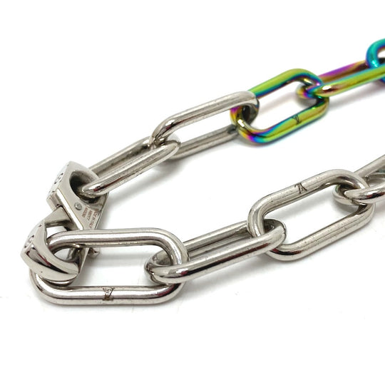 LOUIS VUITTON Necklace M80177 metal multicolor Collier Signature Chain mens Used Authentic