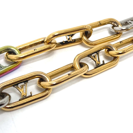 LOUIS VUITTON Necklace M80177 metal multicolor Collier Signature Chain mens Used Authentic