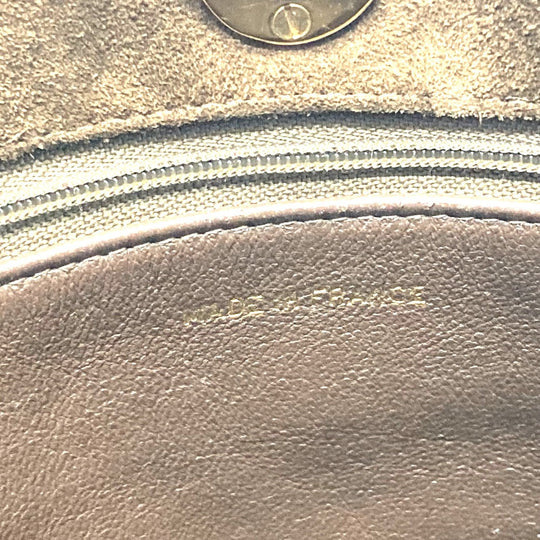 CHANEL Tote Bag suede Brown CCCOCO Mark Matrasse Women Used Authentic