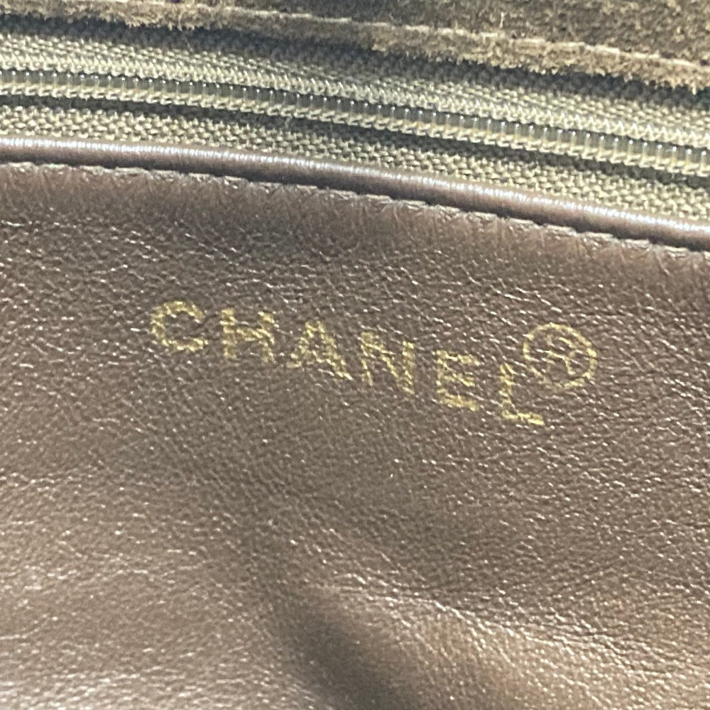 CHANEL Tote Bag suede Brown CCCOCO Mark Matrasse Women Used Authentic