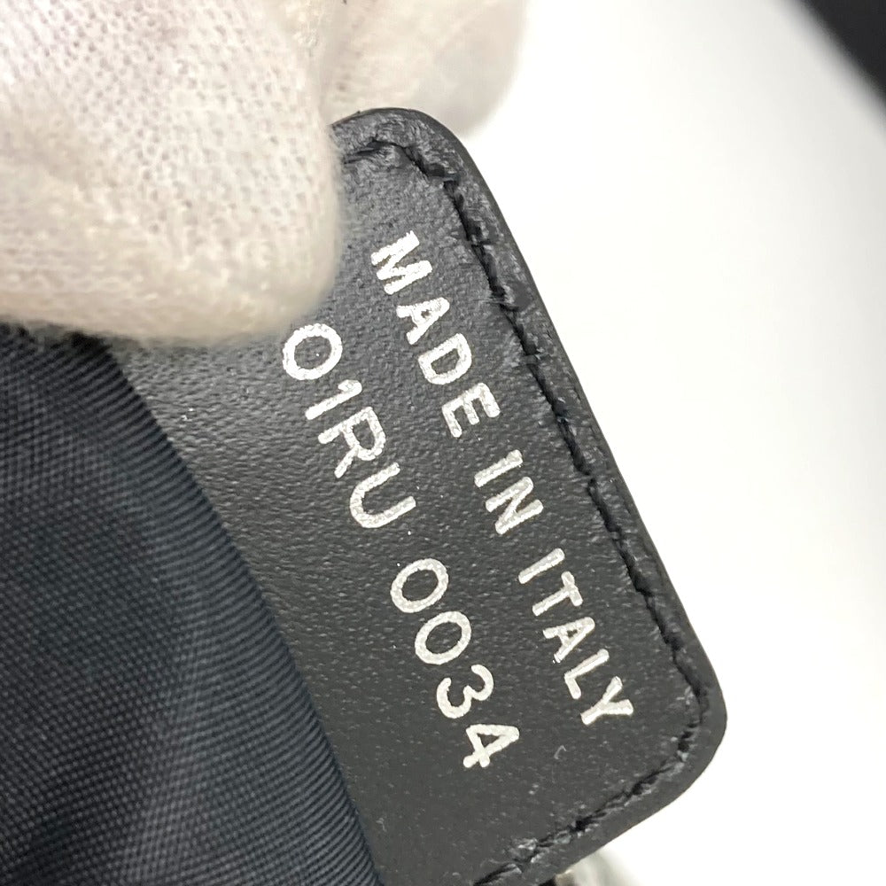 Christian Dior Shoulder Bag canvas Gray x black Bag Crossbody Trotter Oblique Saddle bag Women Used Authentic