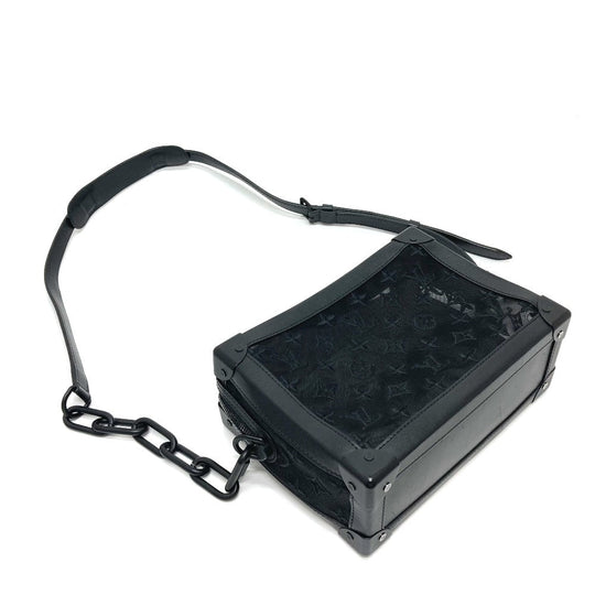 LOUIS VUITTON Shoulder Bag M53964 Mesh / leather black Monogram Embroidery Mesh Soft Trunk mens Used Authentic
