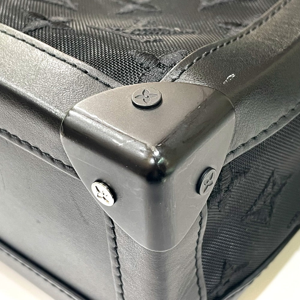 LOUIS VUITTON Shoulder Bag M53964 Mesh / leather black Monogram Embroidery Mesh Soft Trunk mens Used Authentic
