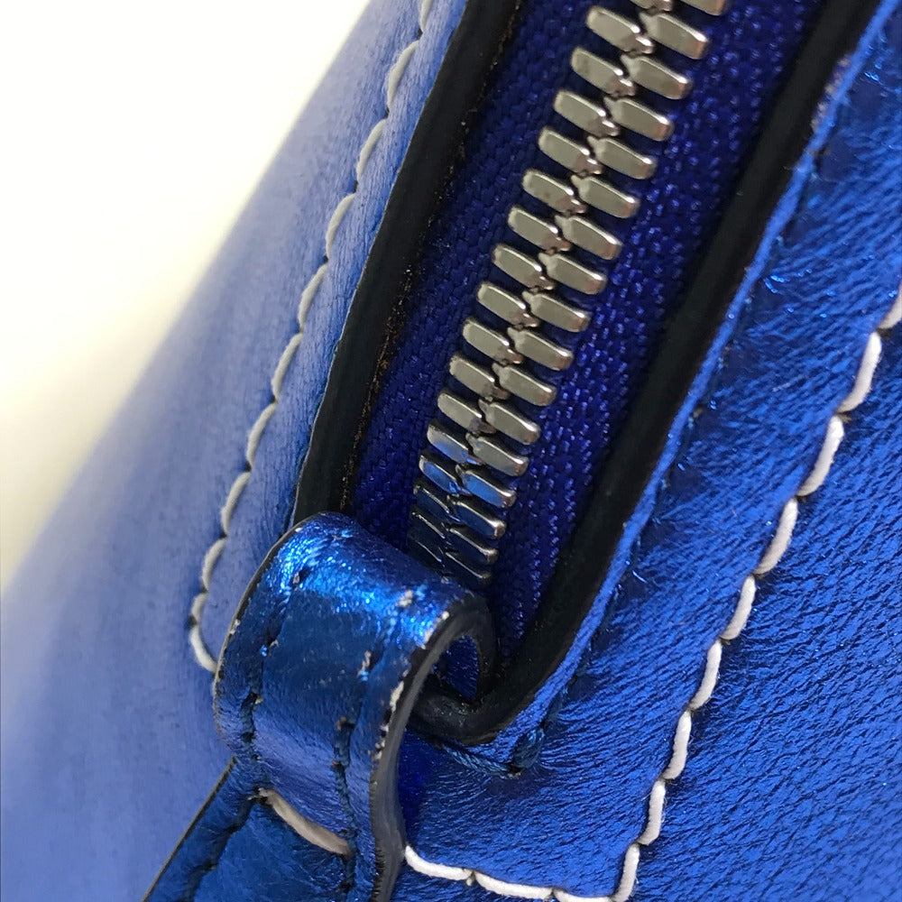 Maison Margiela Shoulder Bag leather blue 5AC Women Used Authentic