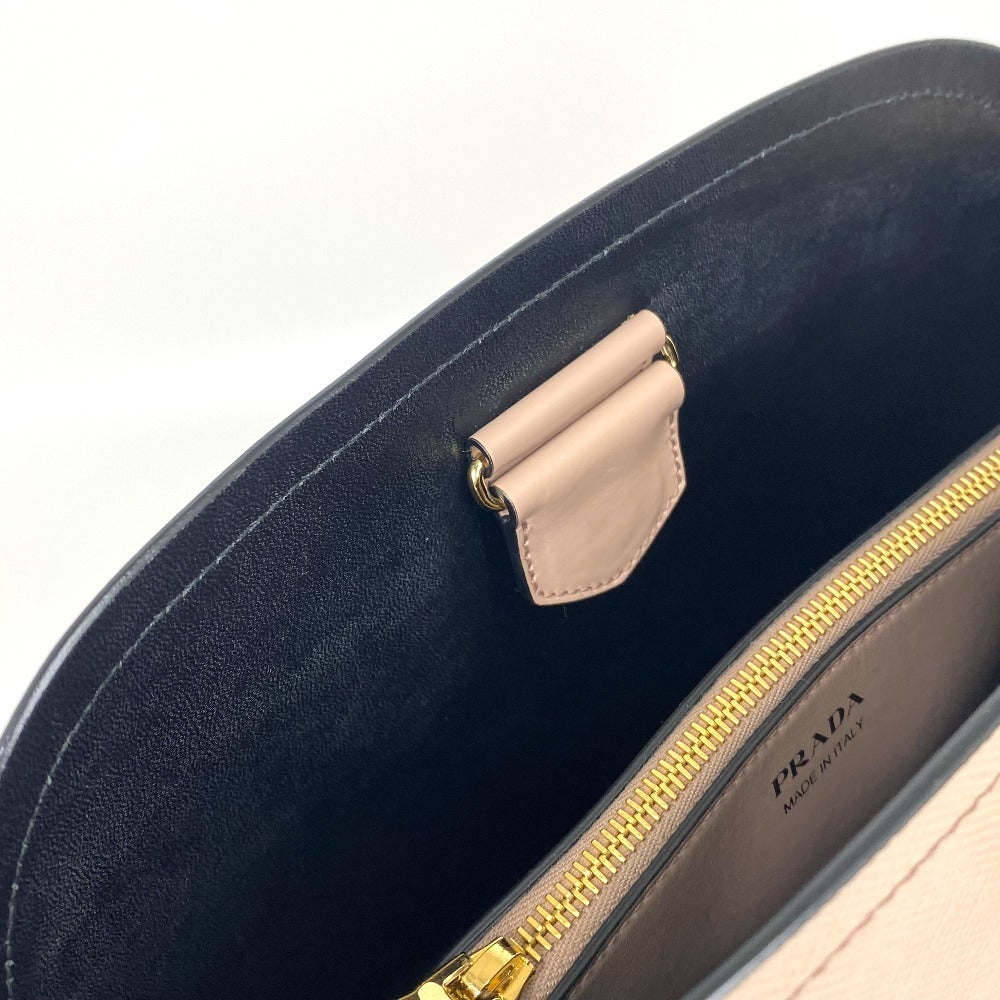 PRADA Shoulder Bag 1BA251 Safiano leather pink With logo Matinee Medium Women Used Authentic