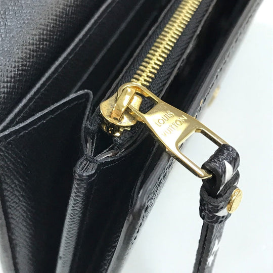 LOUIS VUITTON Long Wallet Purse M67875 Monogram canvas black Monogram jungle Portefeuille Sarah Women Used Authentic