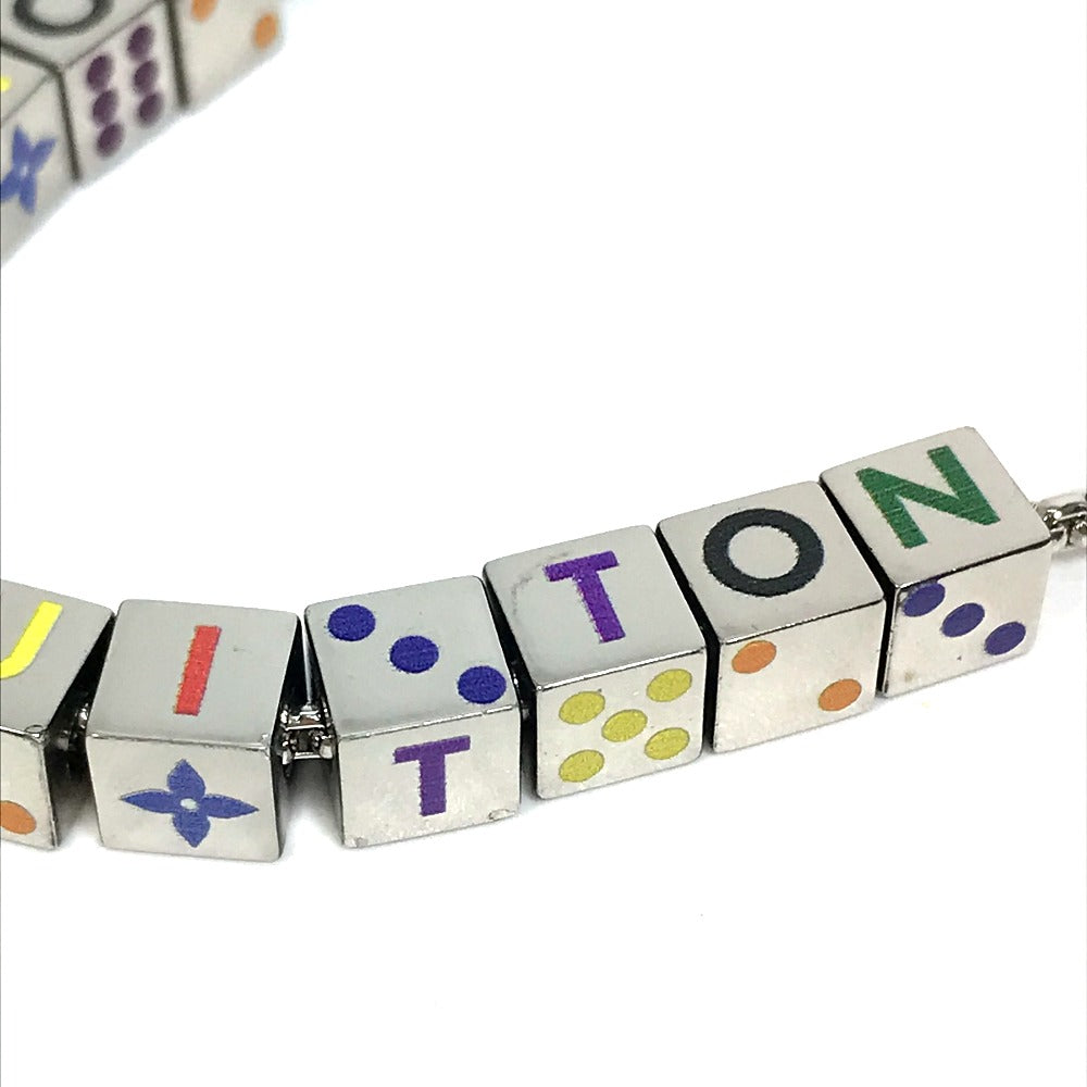 LOUIS VUITTON Necklace M68873 metal Silver Accessories/logo Collier LV Playit unisex(Unisex) Used Authentic