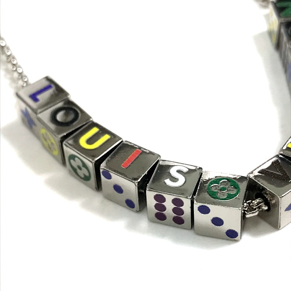 LOUIS VUITTON Necklace M68873 metal Silver Accessories/logo Collier LV Playit unisex(Unisex) Used Authentic
