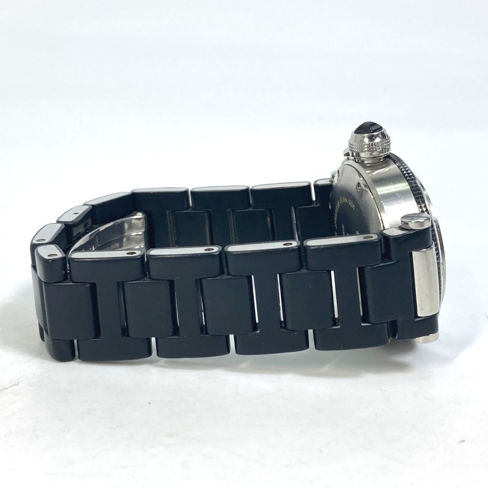 CARTIER Watches Quartz W3140003 Stainless Steel Silver Pacha Sea timer black dial Women Used Authentic