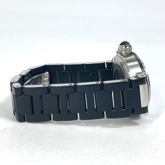 CARTIER Watches Quartz W3140003 Stainless Steel Silver Pacha Sea timer black dial Women Used Authentic