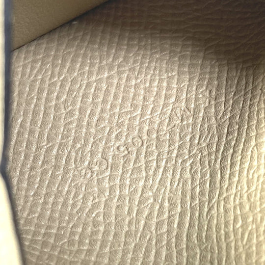 HERMES Card Case Epsom beige Two fold Bean mini unisex(Unisex) Used Authentic