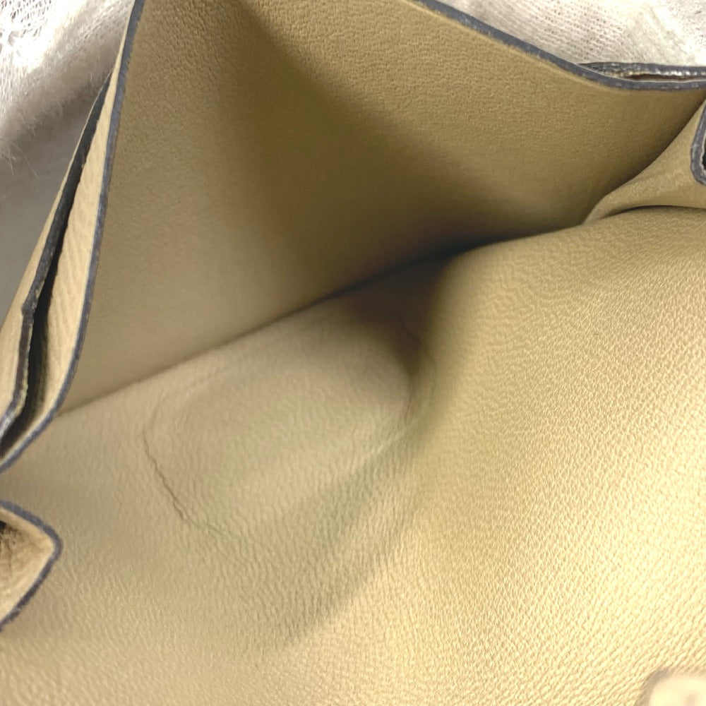 HERMES Card Case Epsom beige Two fold Bean mini unisex(Unisex) Used Authentic