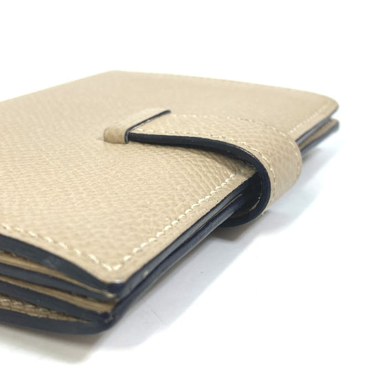 HERMES Card Case Epsom beige Two fold Bean mini unisex(Unisex) Used Authentic