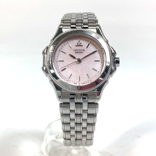 SEIKO Watches Quartz 4J81-0B20 Stainless Steel Silver CREDOR pink dial
