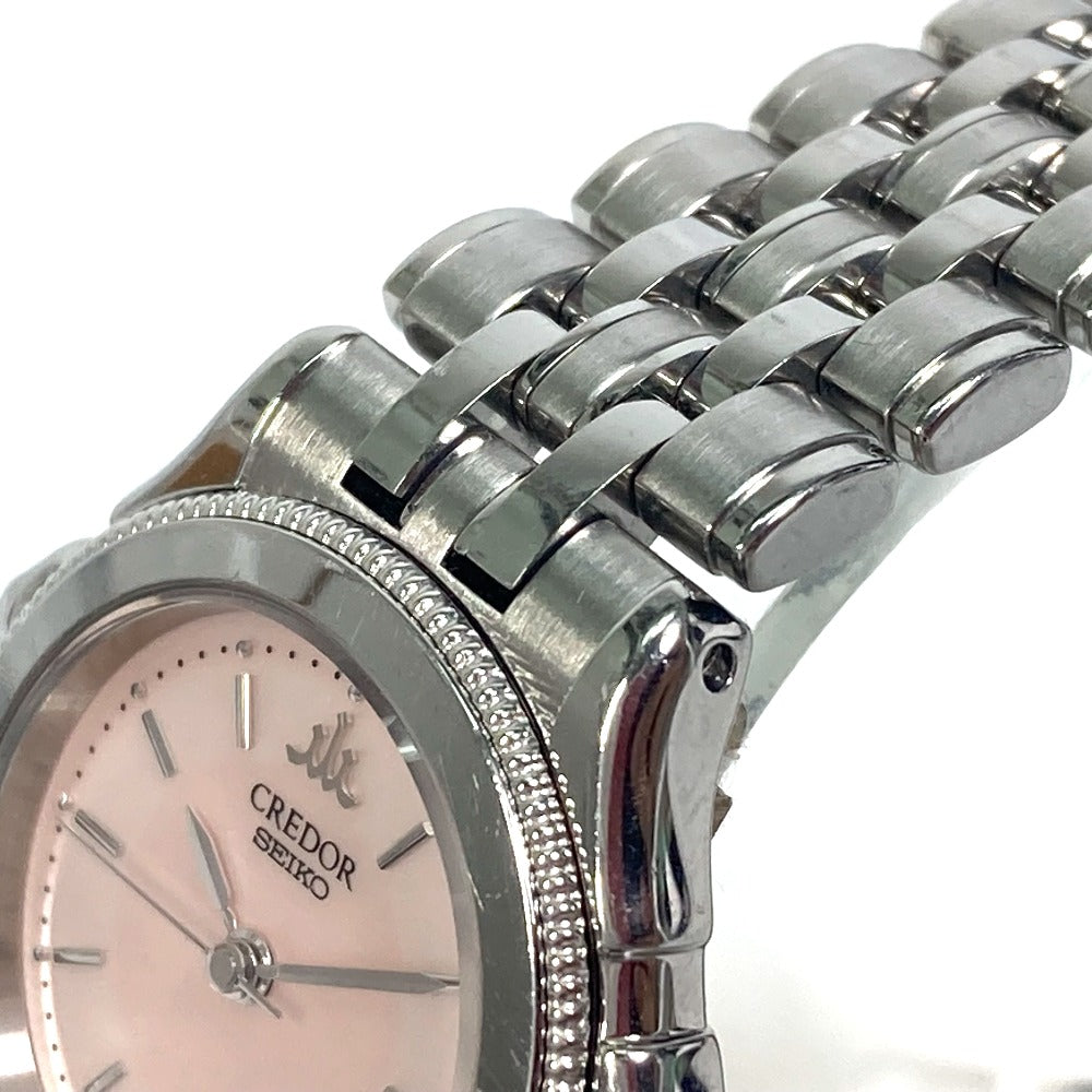 SEIKO Watches Quartz 4J81-0B20 Stainless Steel Silver CREDOR pink dial