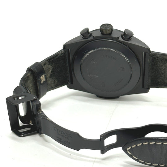 TUDOR Watches Mechanical Automatic 42000CN Black ceramic, leather strap black Fastrider Black Shield black dial mens Used Authentic