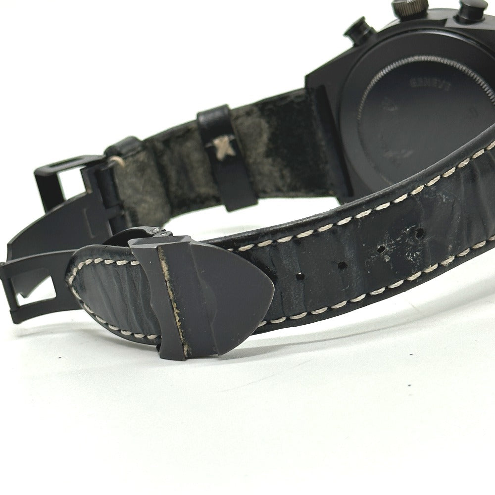 TUDOR Watches Mechanical Automatic 42000CN Black ceramic, leather strap black Fastrider Black Shield black dial mens Used Authentic