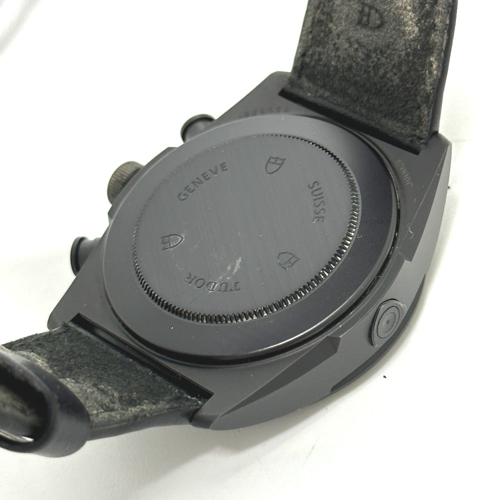 TUDOR Watches Mechanical Automatic 42000CN Black ceramic, leather strap black Fastrider Black Shield black dial mens Used Authentic