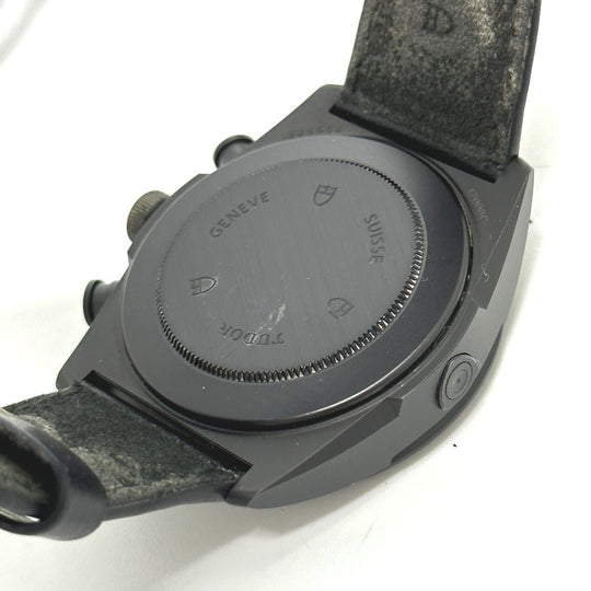 TUDOR Watches Mechanical Automatic 42000CN Black ceramic, leather strap black Fastrider Black Shield black dial mens Used Authentic