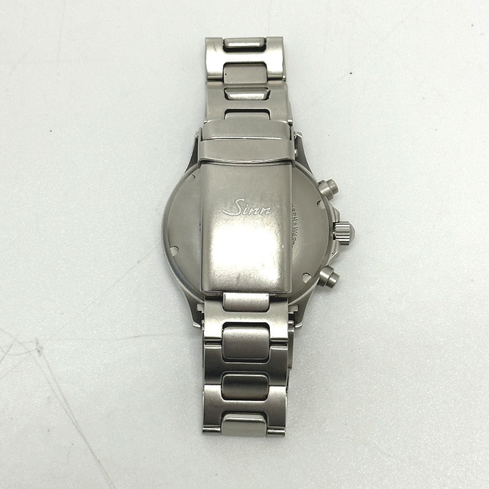 Sinn Watches Mechanical Automatic 256.ST Stainless Steel Silver Chronograph day date black dial
