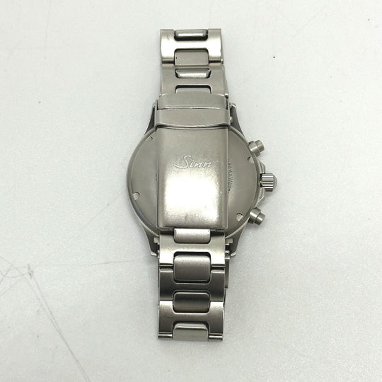 Sinn Watches Mechanical Automatic 256.ST Stainless Steel Silver Chronograph day date black dial