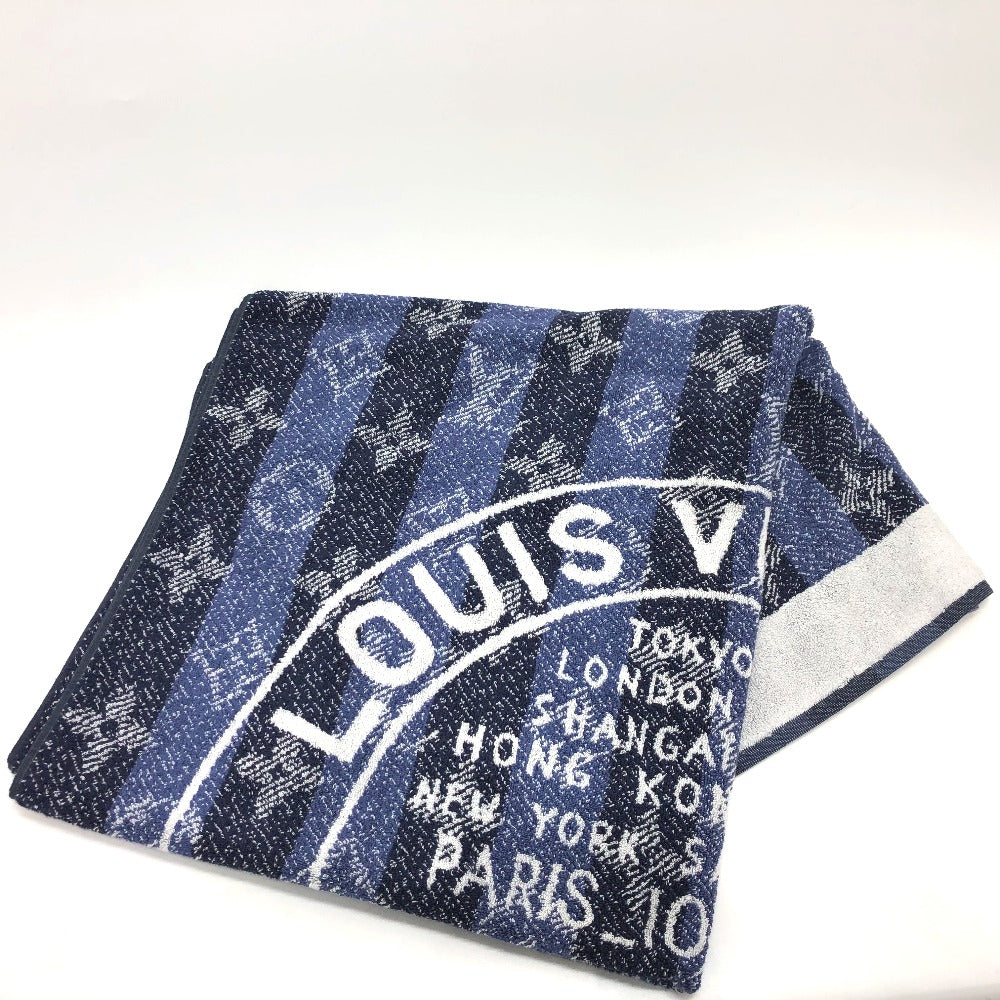 LOUIS VUITTON towel cotton blue Monogram TRUNKS�•BAGS unisex(Unisex) Used Authentic