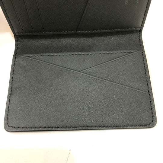 LOUIS VUITTON Card Case M82372 Calf leather black Monogram Organizer De Poch mens Used Authentic