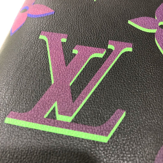 LOUIS VUITTON Card Case M82372 Calf leather black Monogram Organizer De Poch mens Used Authentic