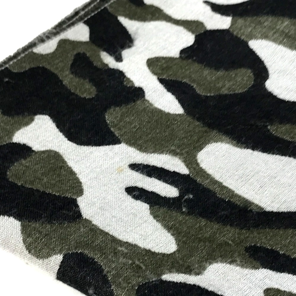 LOUIS VUITTON Stall M71627 Wool, Silk Black x khaki Camouflage camouflage Etoile Monogram Gradient