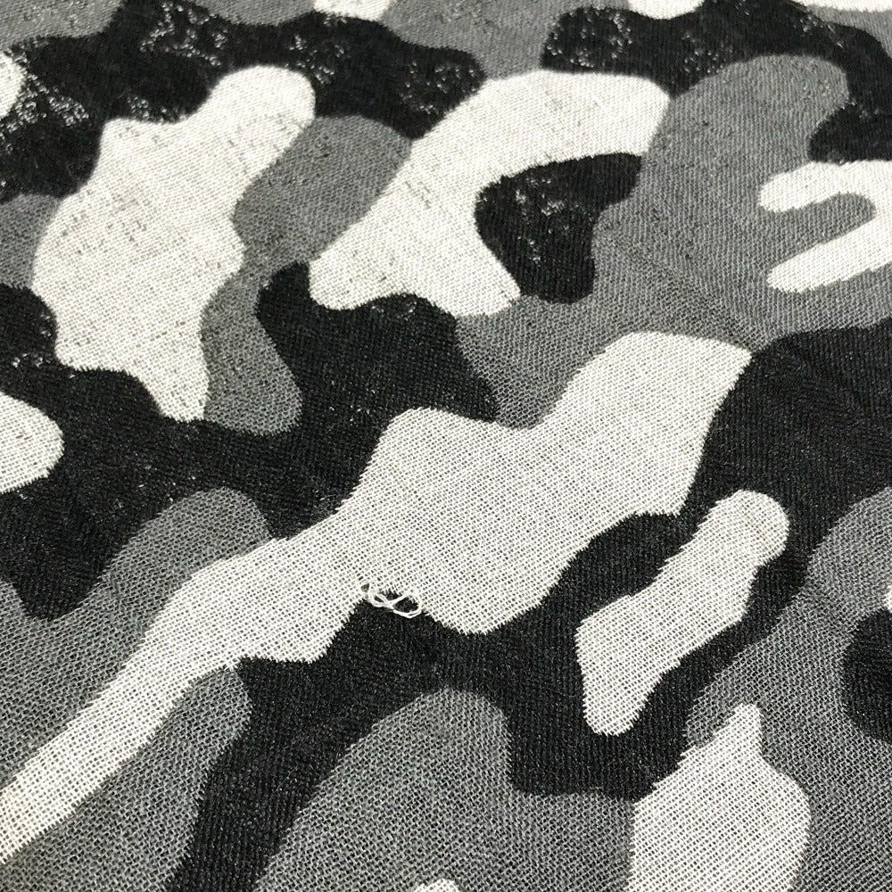 LOUIS VUITTON Stall M71627 Wool, Silk Black x khaki Camouflage camouflage Etoile Monogram Gradient