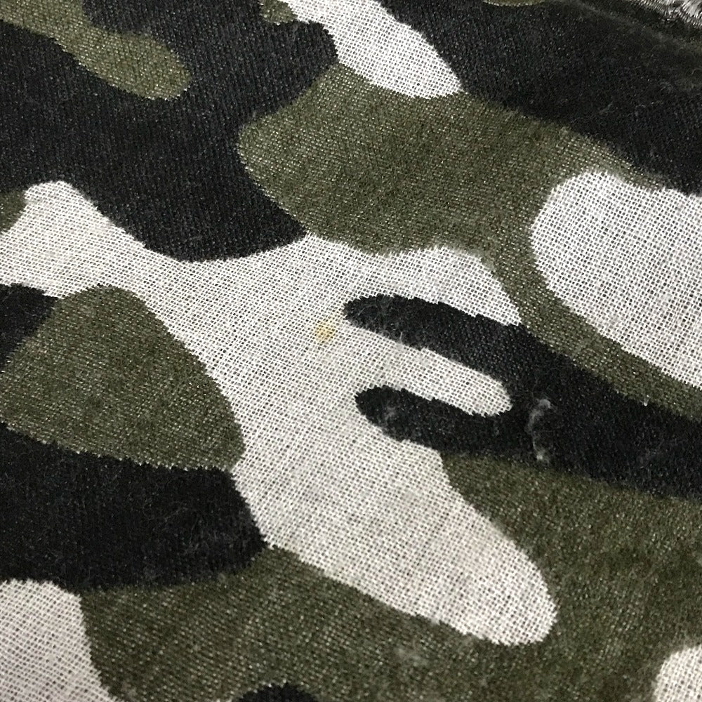 LOUIS VUITTON Stall M71627 Wool, Silk Black x khaki Camouflage camouflage Etoile Monogram Gradient
