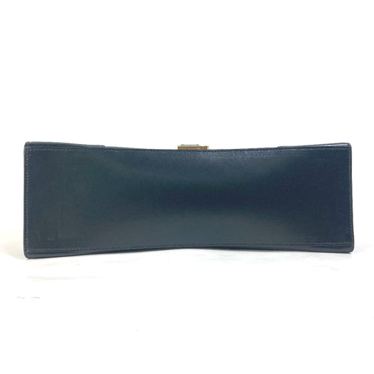 BALENCIAGA Handbag 592823 leather black Crossbody Hourglass SUNNY logo Women Used Authentic