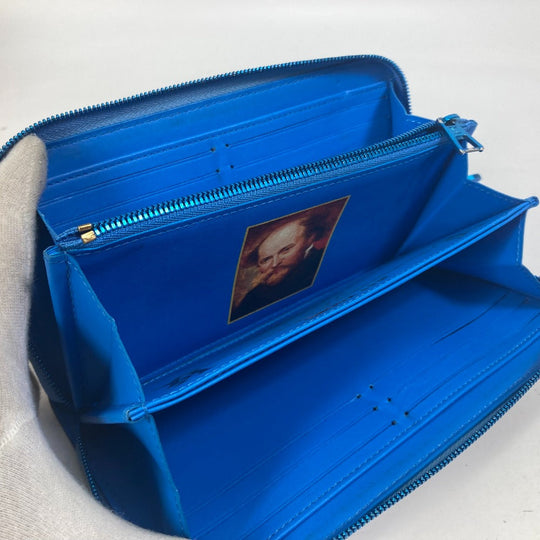 LOUIS VUITTON Long Wallet Purse M64603 leather blue Masters Collection Zippy wallet RUBENS Women Used Authentic