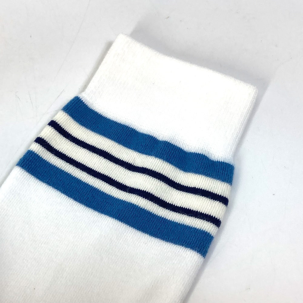 GUCCI socks cotton White x blue GG L/26～28