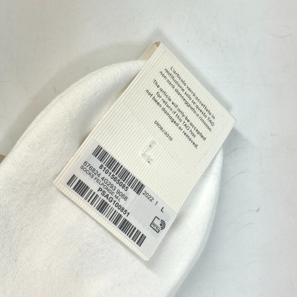 GUCCI socks cotton White x blue GG L/26～28