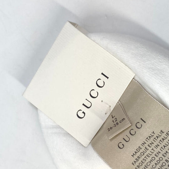GUCCI socks cotton White x blue GG L/26～28