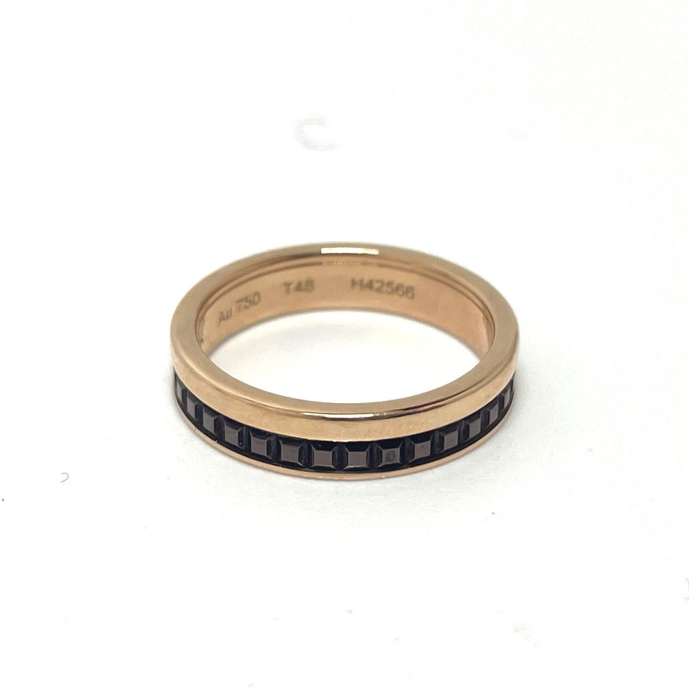 Boucheron Ring K18PG , Au750 Pink Gold / Brown Quatre Classic Half unisex(Unisex) T48 Used Authentic