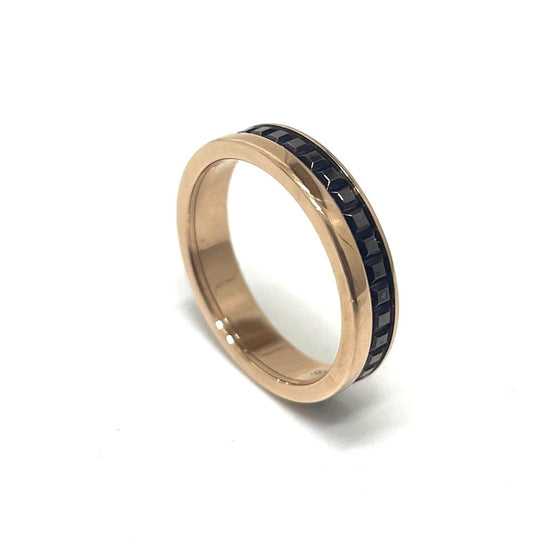 Boucheron Ring K18PG , Au750 Pink Gold / Brown Quatre Classic Half unisex(Unisex) T48 Used Authentic