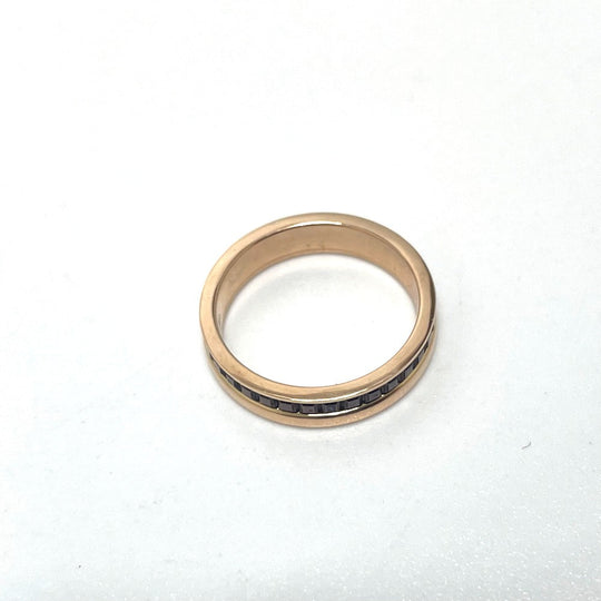 Boucheron Ring K18PG , Au750 Pink Gold / Brown Quatre Classic Half unisex(Unisex) T48 Used Authentic