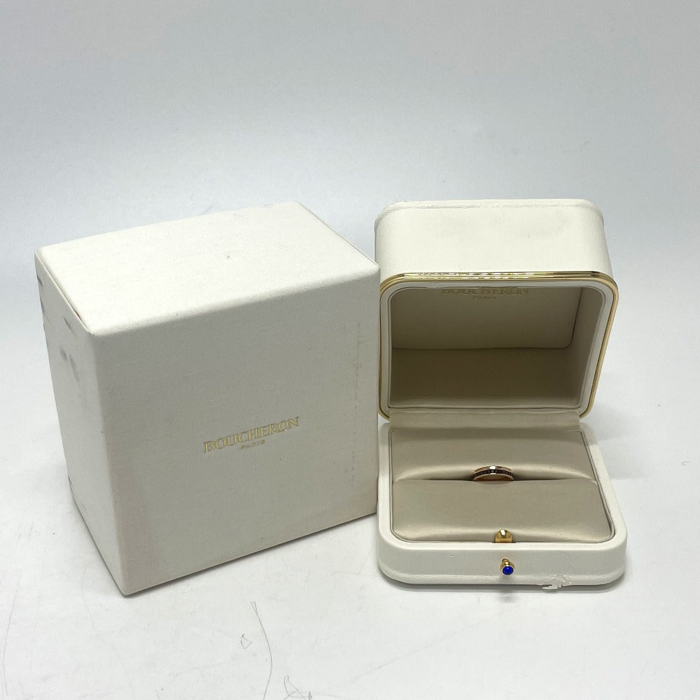 Boucheron Ring K18PG , Au750 Pink Gold / Brown Quatre Classic Half unisex(Unisex) T48 Used Authentic
