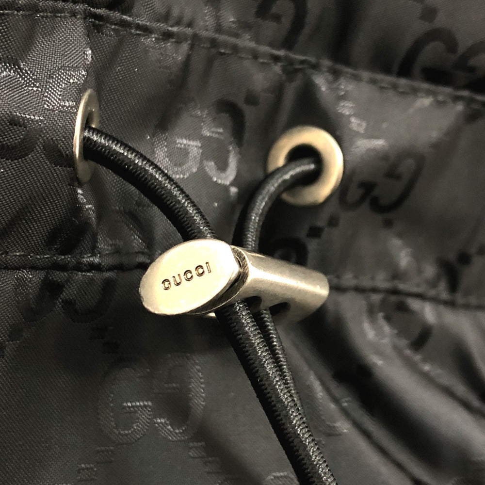 GUCCI Down jacket 452434 Nylon, Down black GG nylon emblem mens 44 Used Authentic